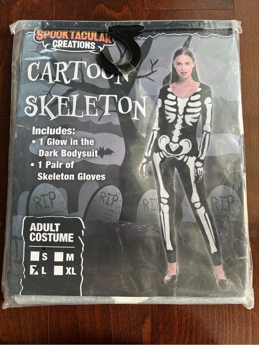 Spooktacular Creations Skeleton Glow in the Dark Bodysuit, Size L